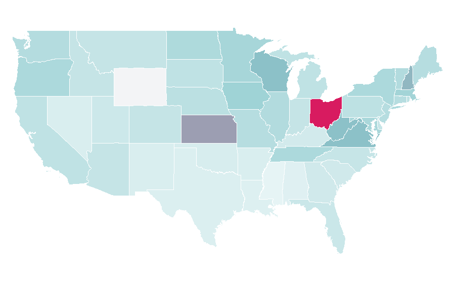 Affinity by region — Rubbermaid, United States