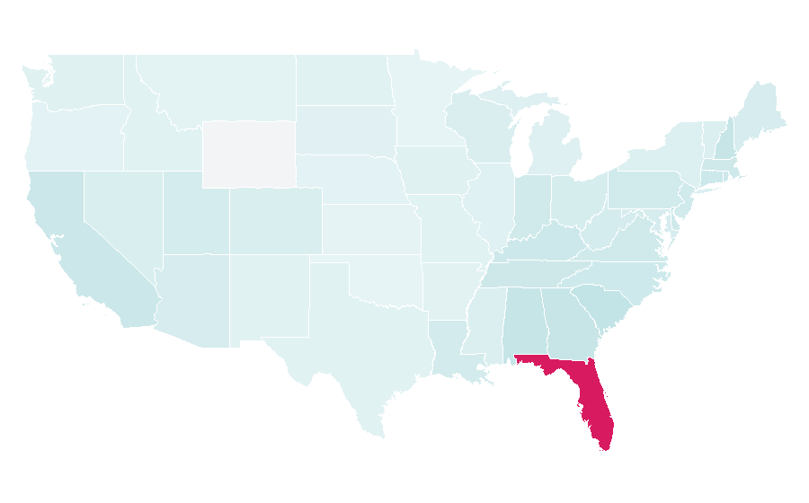 Affinity by region — Run Disney, United States