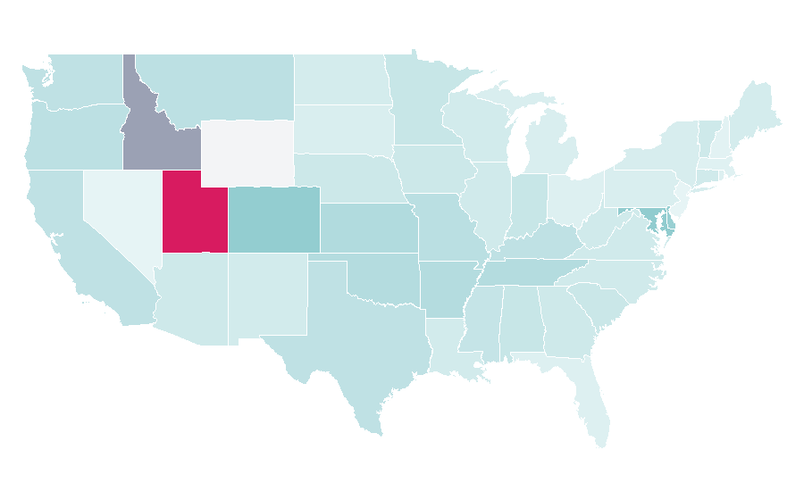 Affinity by region — Runaway Bride (film), United States