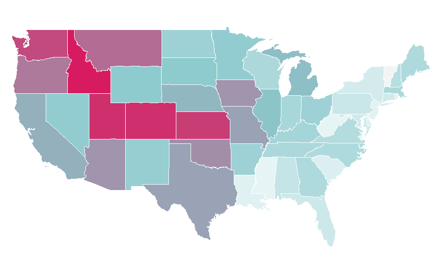 Affinity by region — Running Man (TV series), United States