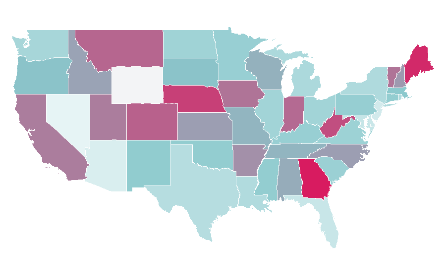 Affinity by region — Running Warehouse, United States