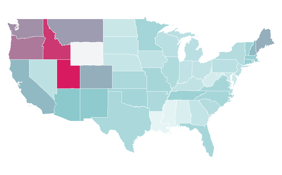 Affinity by region — Rupert Friend, United States