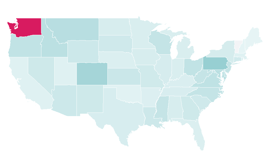 Affinity by region — Russell Wilson, United States