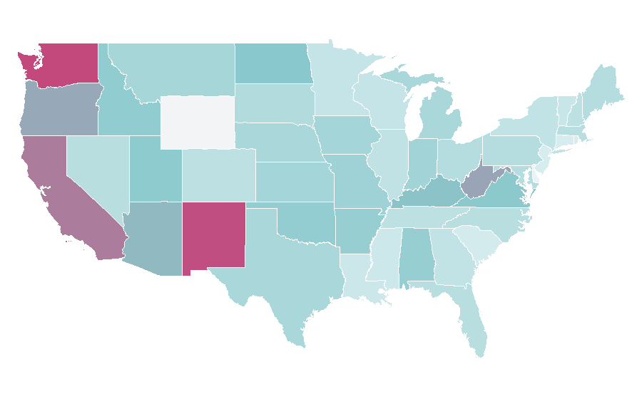 Affinity by region — Rust, United States