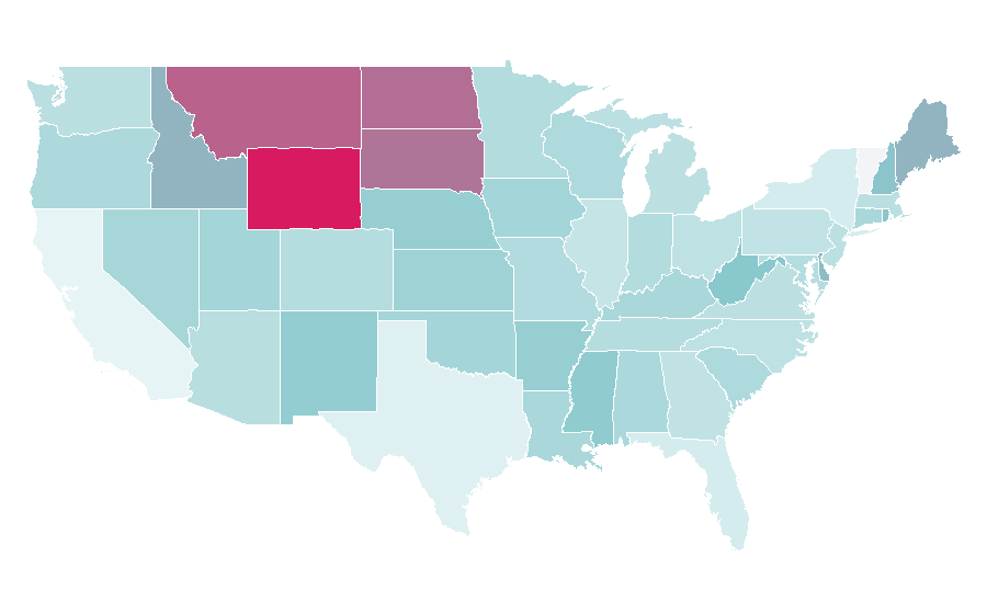 Affinity by region — Rustic architecture, United States