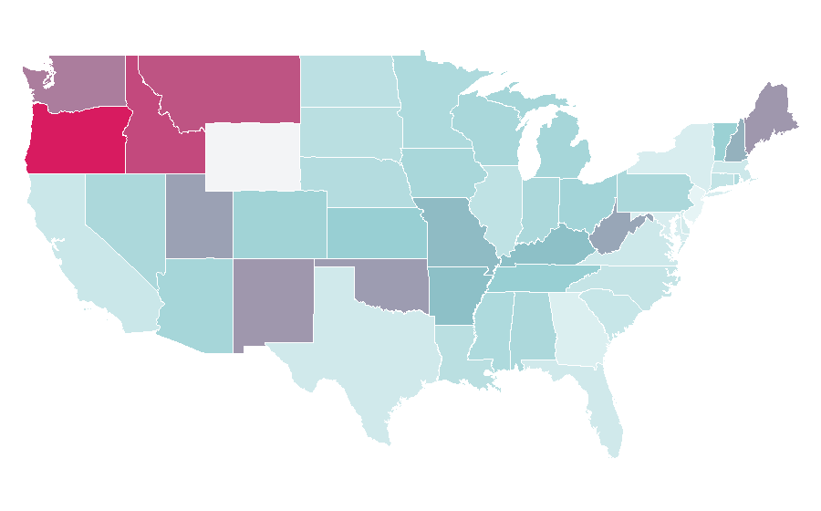 Affinity by region — Rutger Hauer, United States
