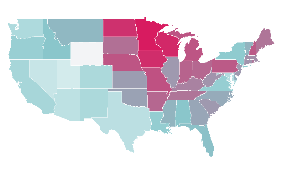 Affinity by region — Ryan Seacrest, United States