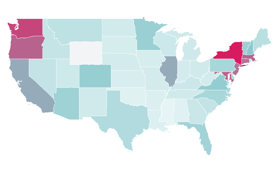 Affinity by region — Saatva, United States