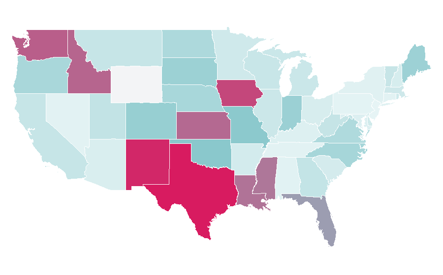 Affinity by region — Sacred Heart Catholic Church (Dubuque, Iowa), United States