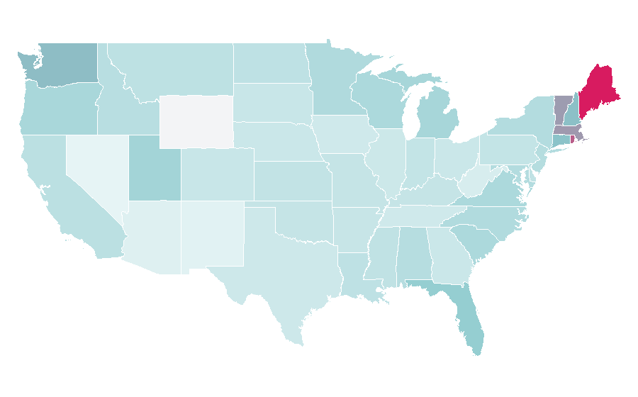 Affinity by region — Sailboat, United States