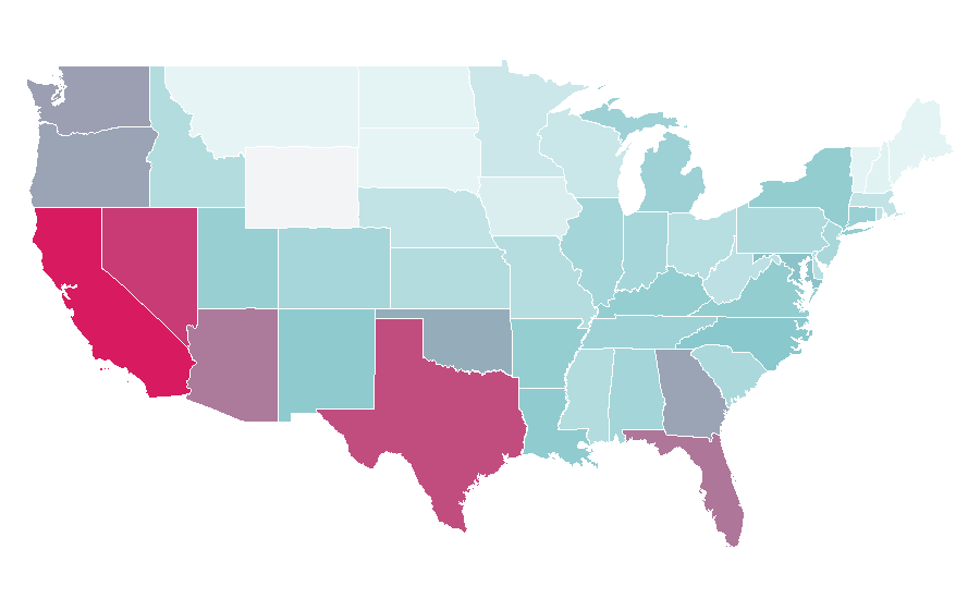 Affinity by region — Sailor Moon (character), United States