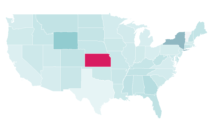 Affinity by region — Sainsbury's Bank, United States