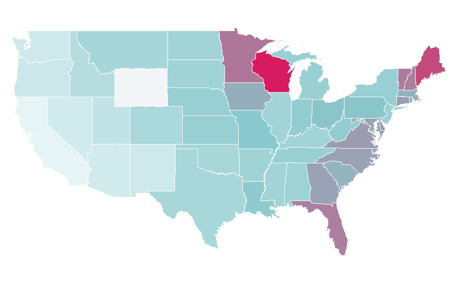 Affinity by region — Saint Croix, U.S. Virgin Islands, United States