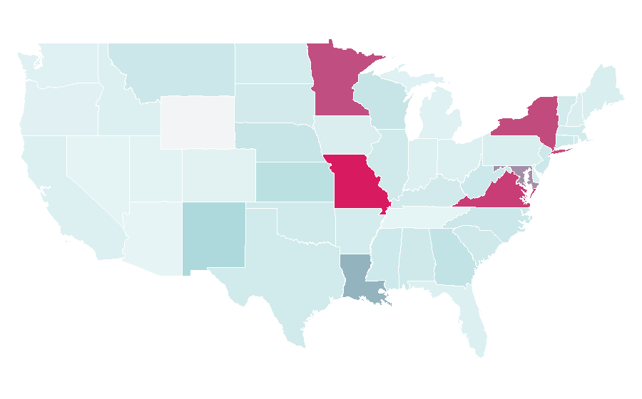 Affinity by region — Saint-James, United States
