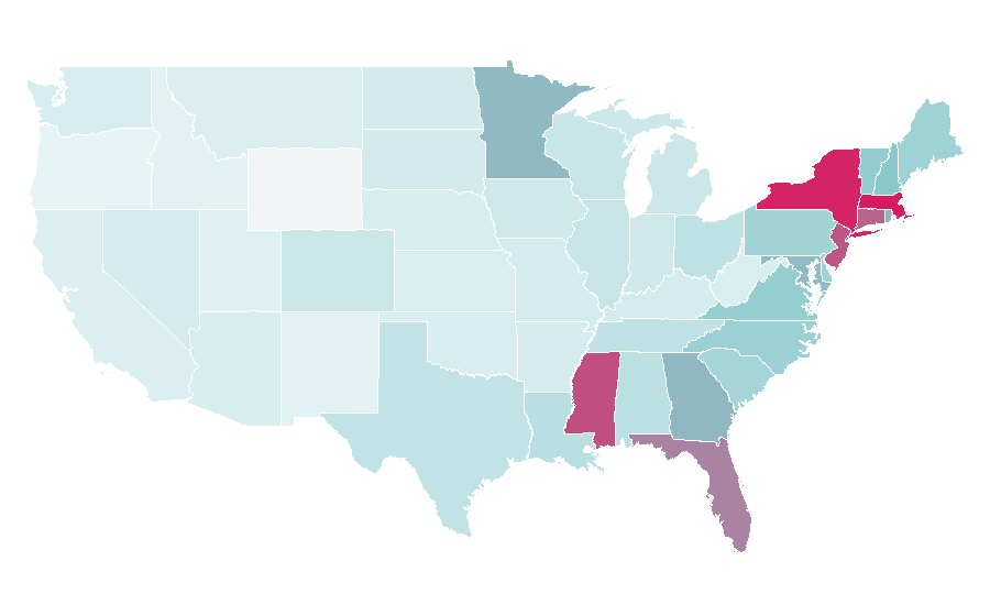 Affinity by region — Saint Martin, United States
