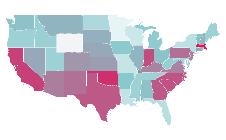 Affinity by region — Saint Patrick's Day, United States