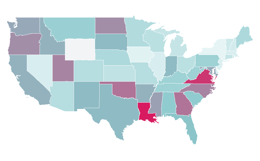 Affinity by region — Salamander, United States