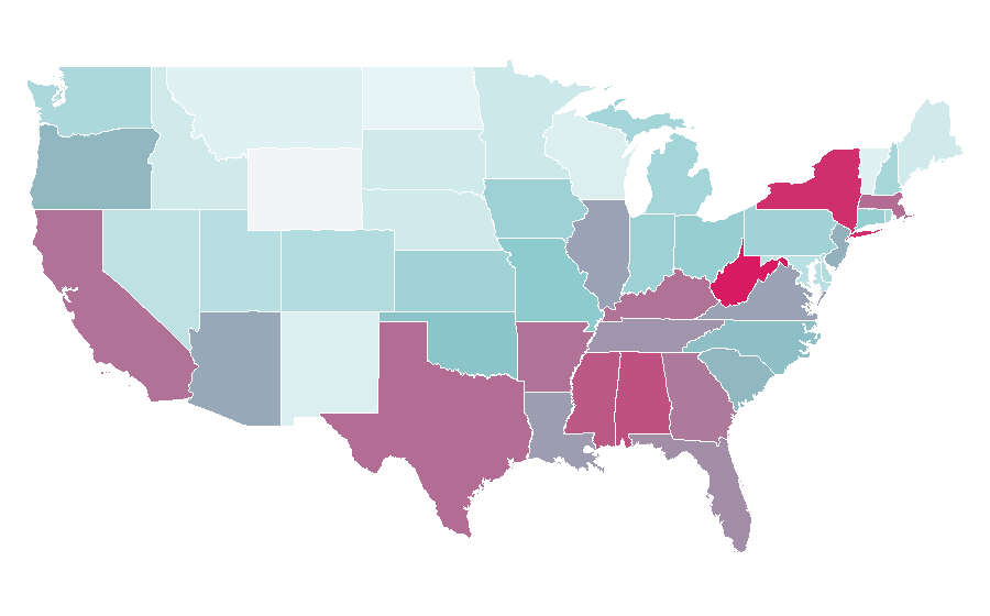 Affinité par région — Sales, États-Unis