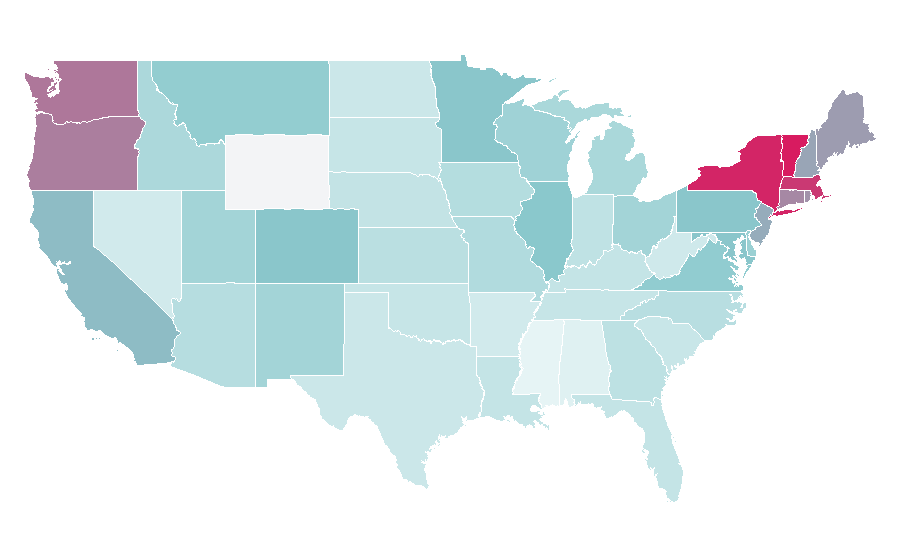 Affinity by region — Salman Rushdie, United States