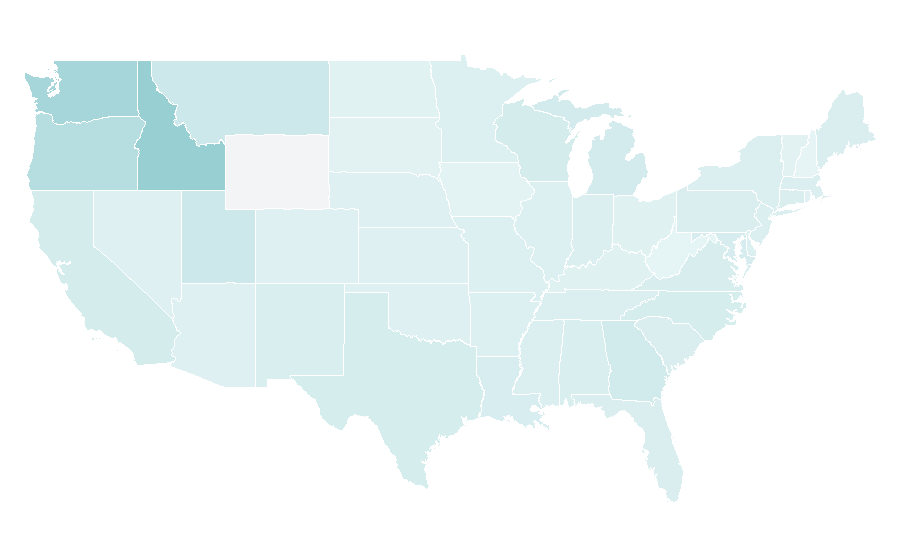 Afinidad por región — Salmon, Estados Unidos