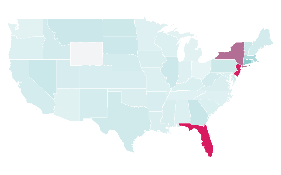 Affinity by region — Salsa romántica, United States
