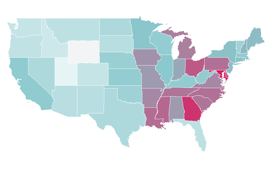 Affinity by region — Salt‐N‐Pepa, United States