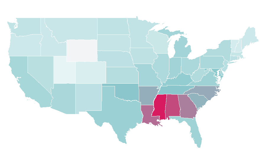 Affinity by region — Salvation, United States