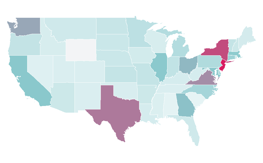 Affinity by region — Salwar (Punjabi) Suit, United States