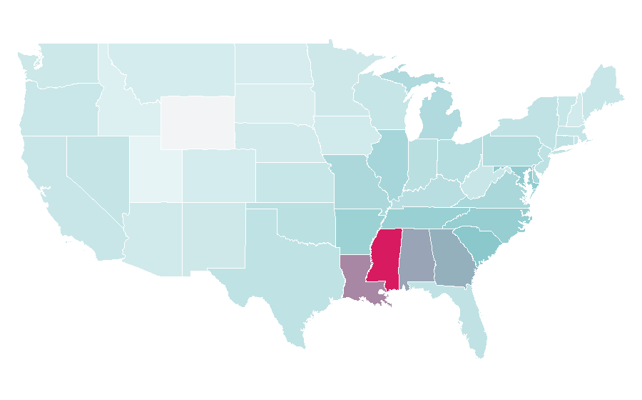 Affinity by region — Sam Cooke, United States