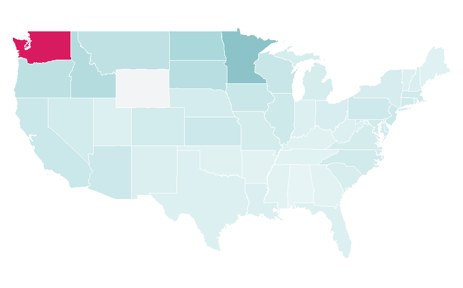 Affinité par région — Sam Darnold, États-Unis