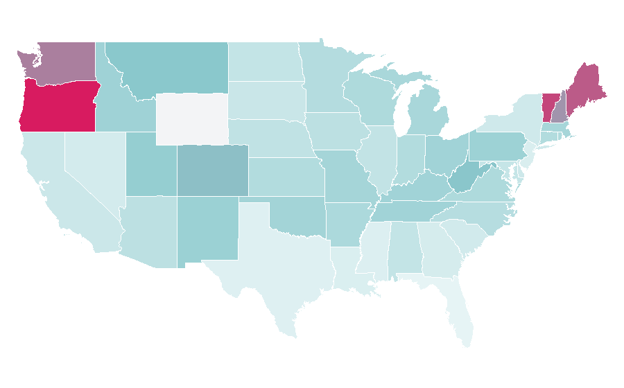 Affinity by region — Samhain, United States