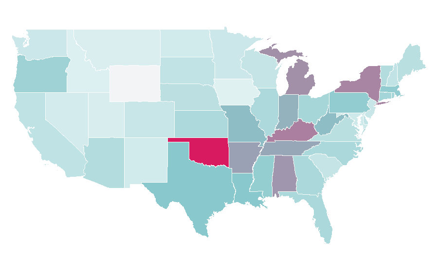Affinity by region — Sampler (musical instrument), United States