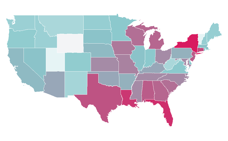 Affinity by region — Samsung TV, United States