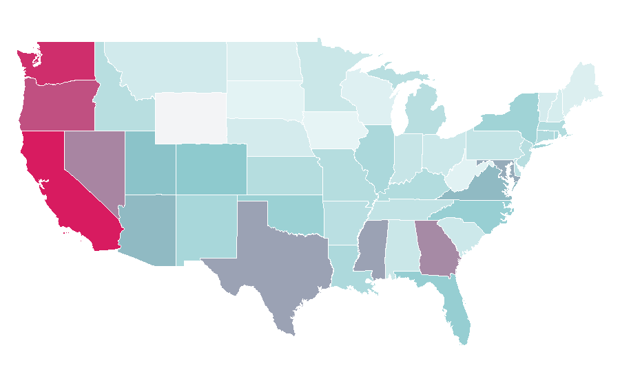 Affinity by region — Samurai Champloo, United States