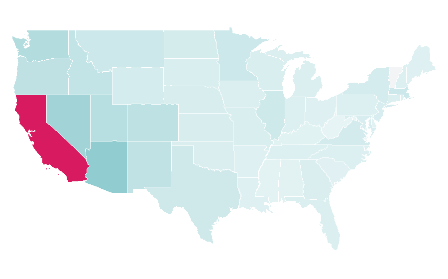 Affinité par région — San Diego, États-Unis