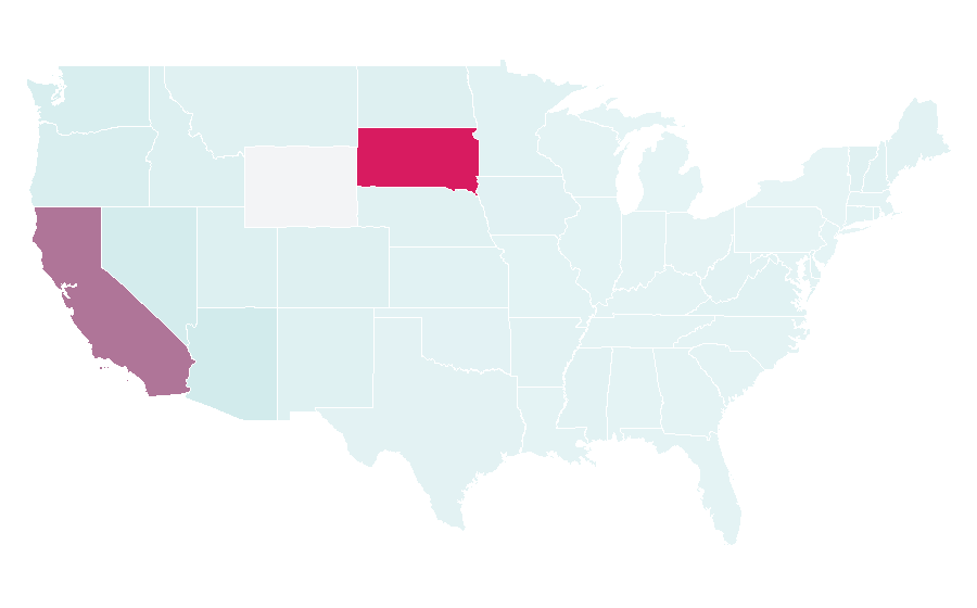 Affinität nach Region — San Diego County, California, USA