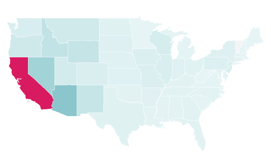 Affinity by region — San Diego Padres, United States