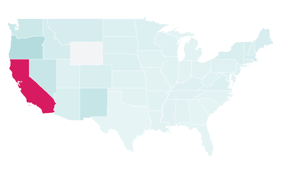 Affinity by region — San Francisco Chronicle, United States