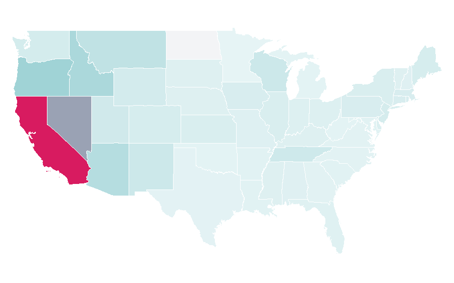 Affinity by region — San Francisco Giants, United States