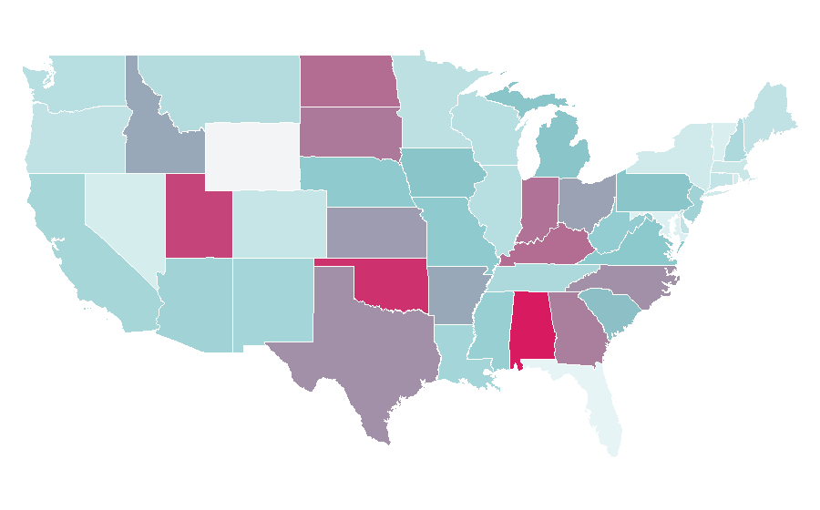 Afinidad por región — Sand, Estados Unidos
