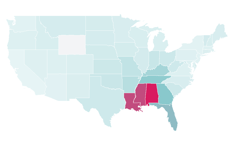 Affinity by region — Sandestin Golf and Beach Resort, United States