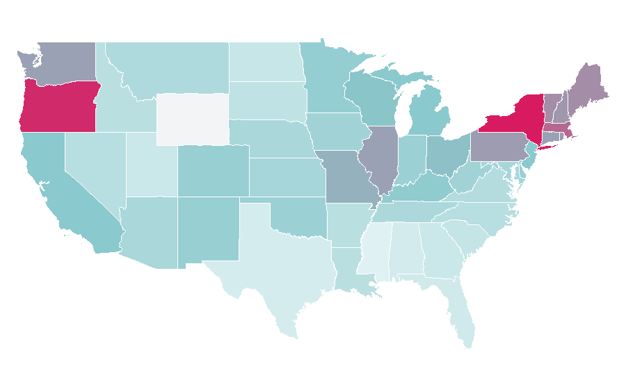Affinity by region — Sandra Bernhard, United States