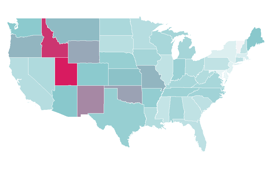Affinity by region — Sandra Bullock, United States