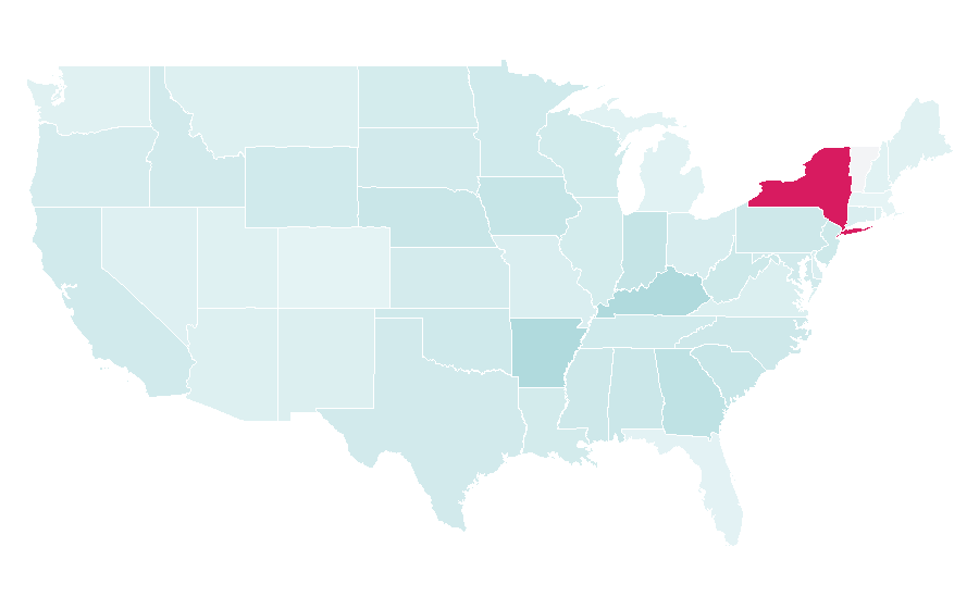 Affinité par région — Sanitation, États-Unis