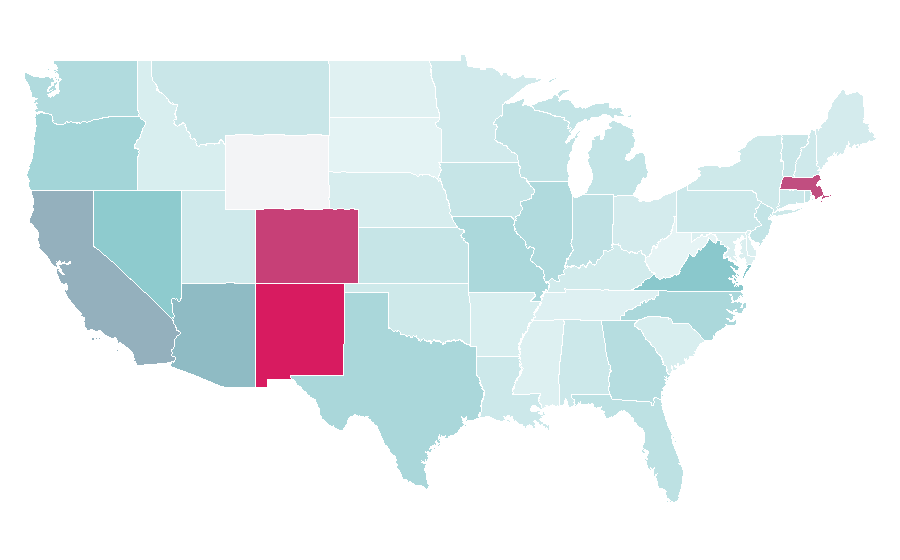 Affinity by region — Santana (band), United States