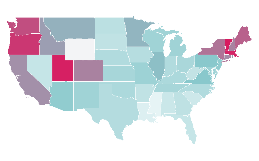 Affinity by region — Saoirse Ronan, United States
