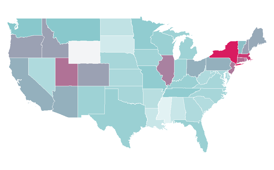 Affinity by region — Sarah Jessica Parker, United States