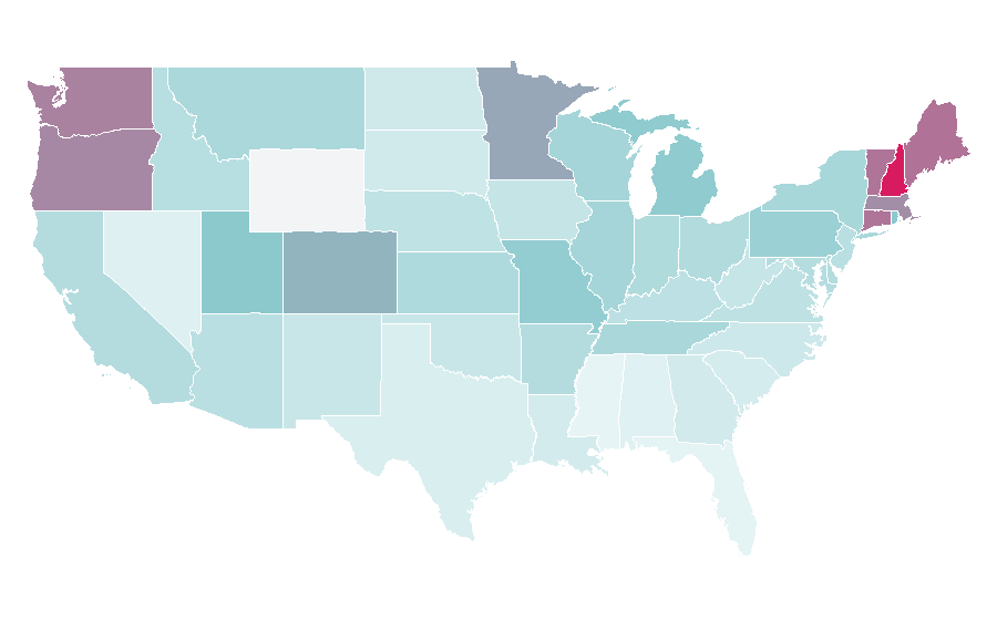 Affinity by region — Sarah McLachlan, United States