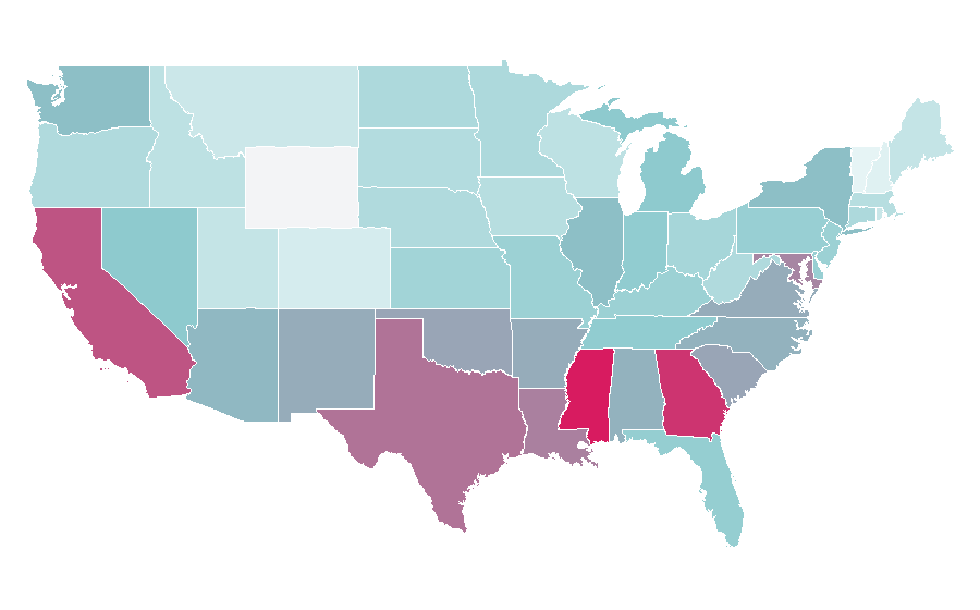 Affinität nach Region — Sarcasm, USA