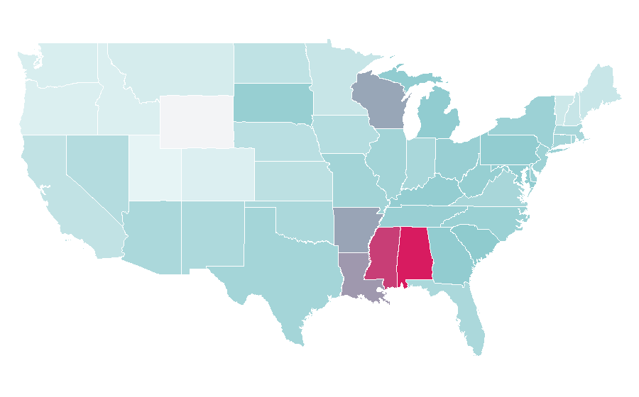 Affinity by region — Sasha Banks, United States